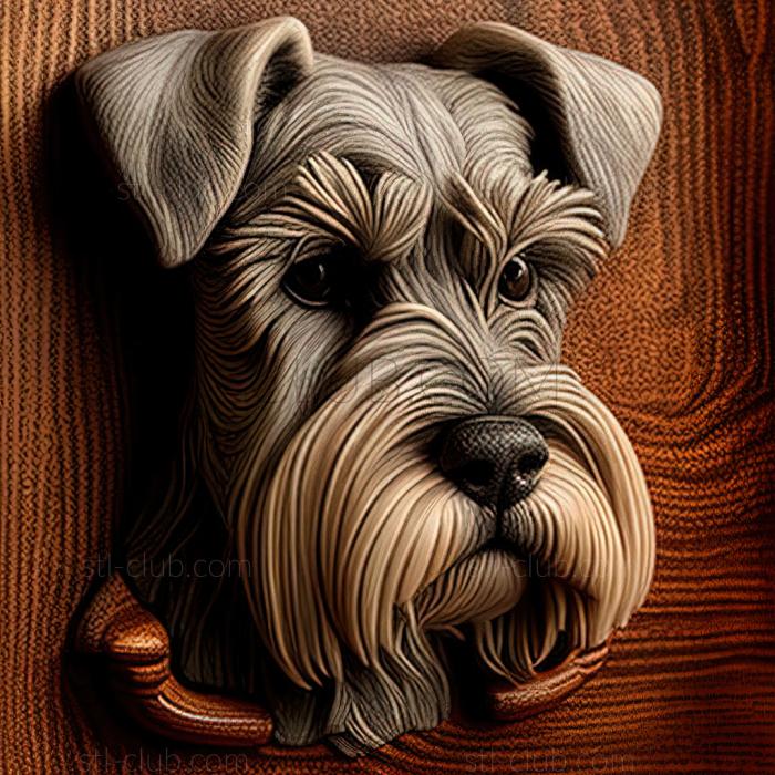 3D model st Mittelschnauzer dog (STL)